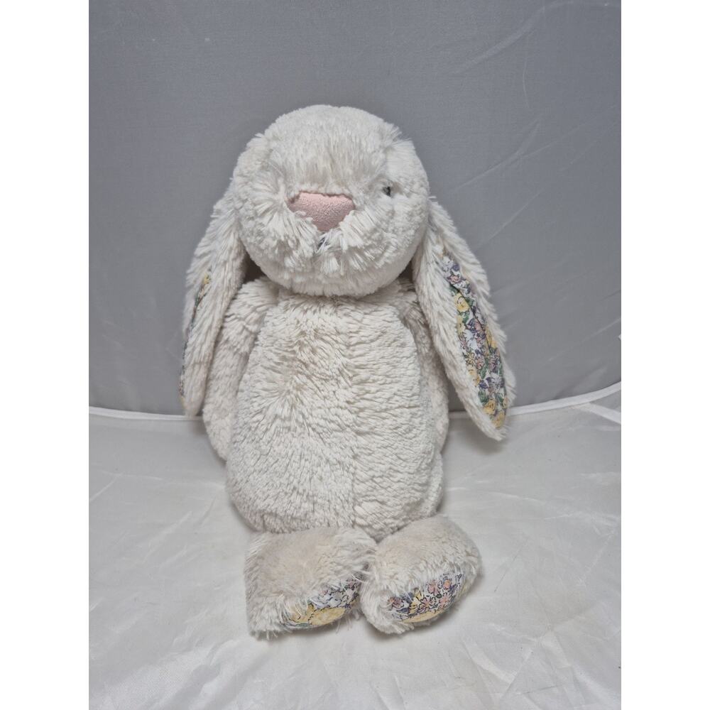 💥 Rare JELLYCAT Bashful Blossom Calli Bunny Plush Retired Floral Cream